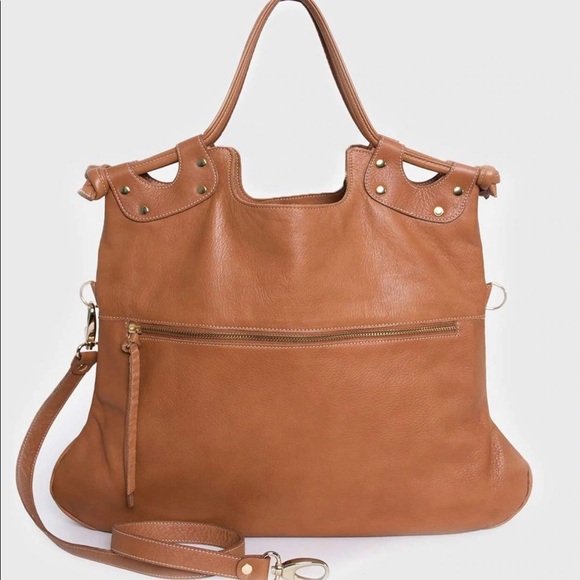 Pietro Satchel Hand made bag Made in NY since 1982. Color: Camel 💯 leather - Picture 5 of 7